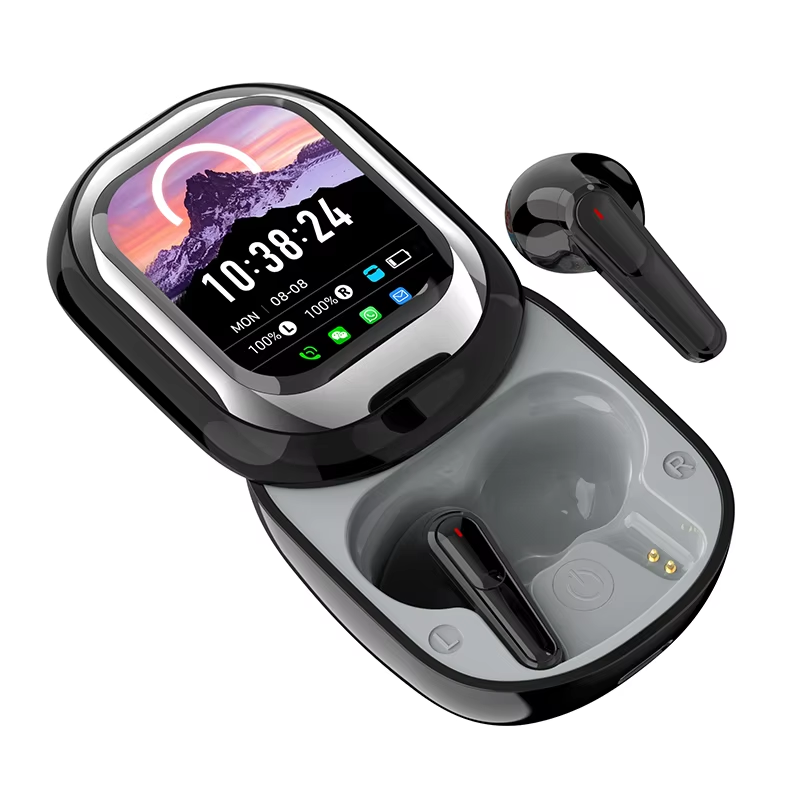 TWS Earbuds with Sliding Touchscreen Case & Live Translation