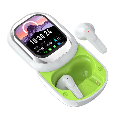 TWS Earbuds with Sliding Touchscreen Case & Live Translation