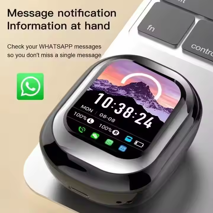 TWS Earbuds with Sliding Touchscreen Case & Live Translation