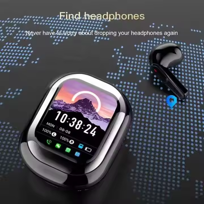 TWS Earbuds with Sliding Touchscreen Case & Live Translation