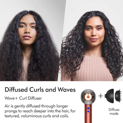 Dyson Special edition Supersonic Nural™ hair dryer in Strawberry bronze and blush pink designed Presentation